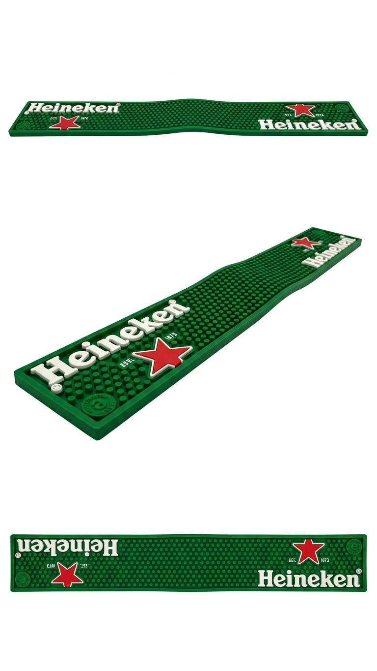 Tapete Borracha Original Heineken (60X8.50cm) O Toque Profissional que o seu Balcão Merece!